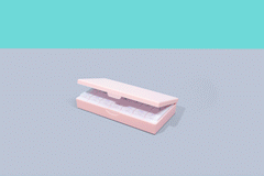 Blush Pink AM/PM Pill Box