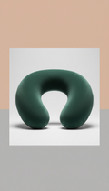 Ergonomic travel neck pillow in deep pine