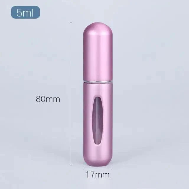 Portable Mini Refillable Atomizer Bottle Lightweight Container For Cosmetics Mini Aluminum Empty Bottle For Traveling Cute Little Bottle For Ladies 5ml