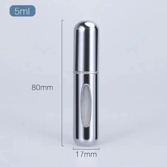 Portable Mini Refillable Atomizer Bottle Lightweight Container For Cosmetics Mini Aluminum Empty Bottle For Traveling Cute Little Bottle For Ladies 5ml