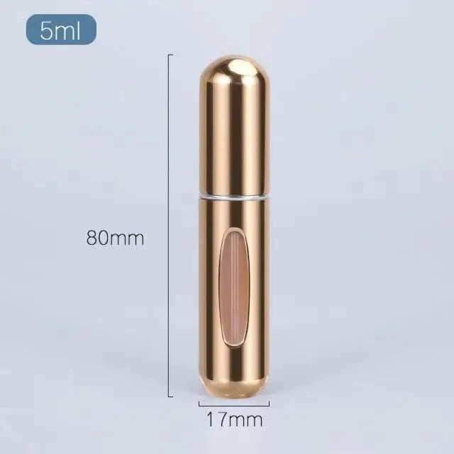 Portable Mini Refillable Atomizer Bottle Lightweight Container For Cosmetics Mini Aluminum Empty Bottle For Traveling Cute Little Bottle For Ladies 5ml